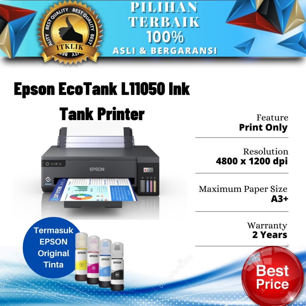 Jual Printer EPSON L11050 L 11050 L 11050 Pengganti Epson L1300 L 1300