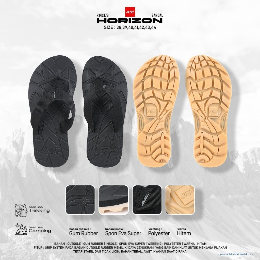 Jual Sandal Jepit Pria Horizon Arei Outdoorgear Shopee Indonesia