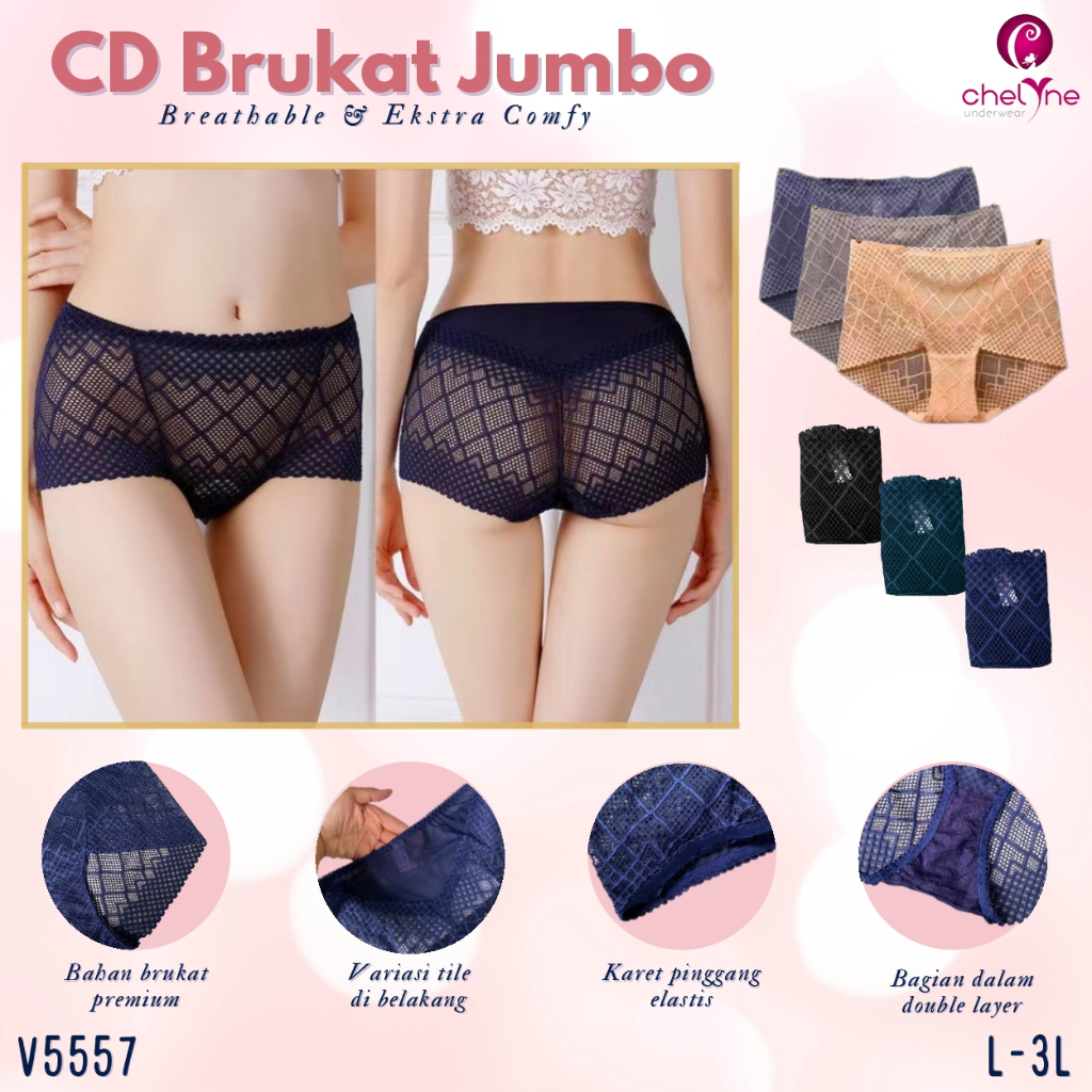 Jual Vz Lingerie CULOTTE Celana Dalam Renda Brukat Jumbo Sexy