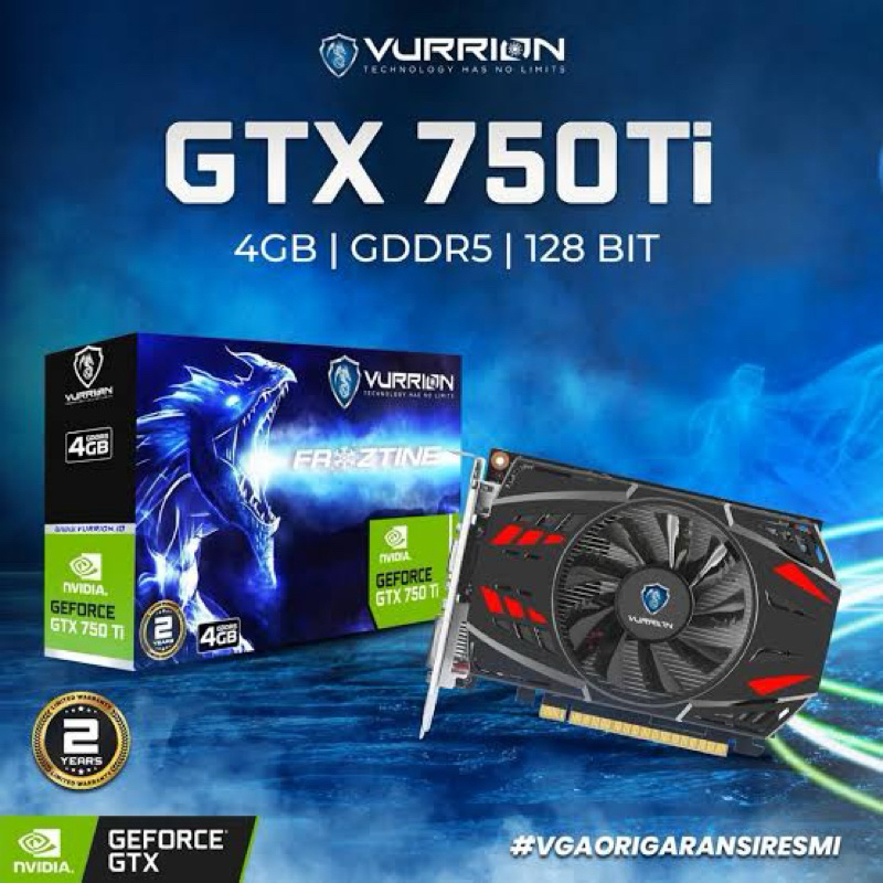 Jual VGA VURRION GTX 750 TI 4GB DDR5 128 Bit Nvidia Shopee Indonesia