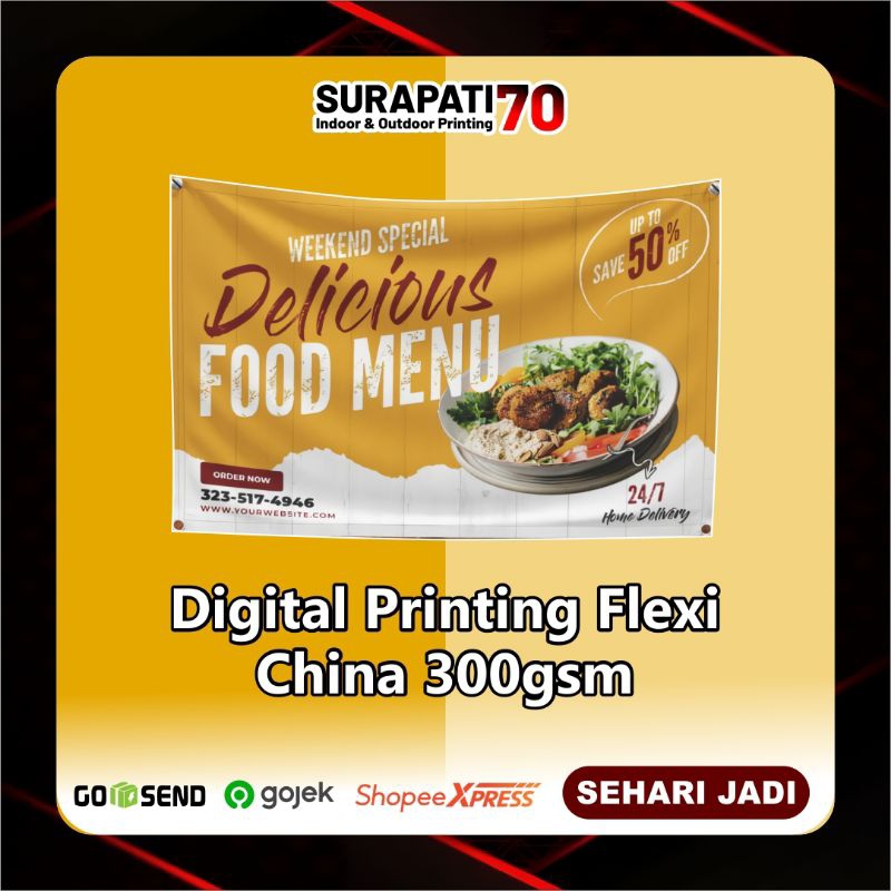 Jual Flexi Frontlite China 300gsm Banner Spanduk Baliho SPANDUK POHON