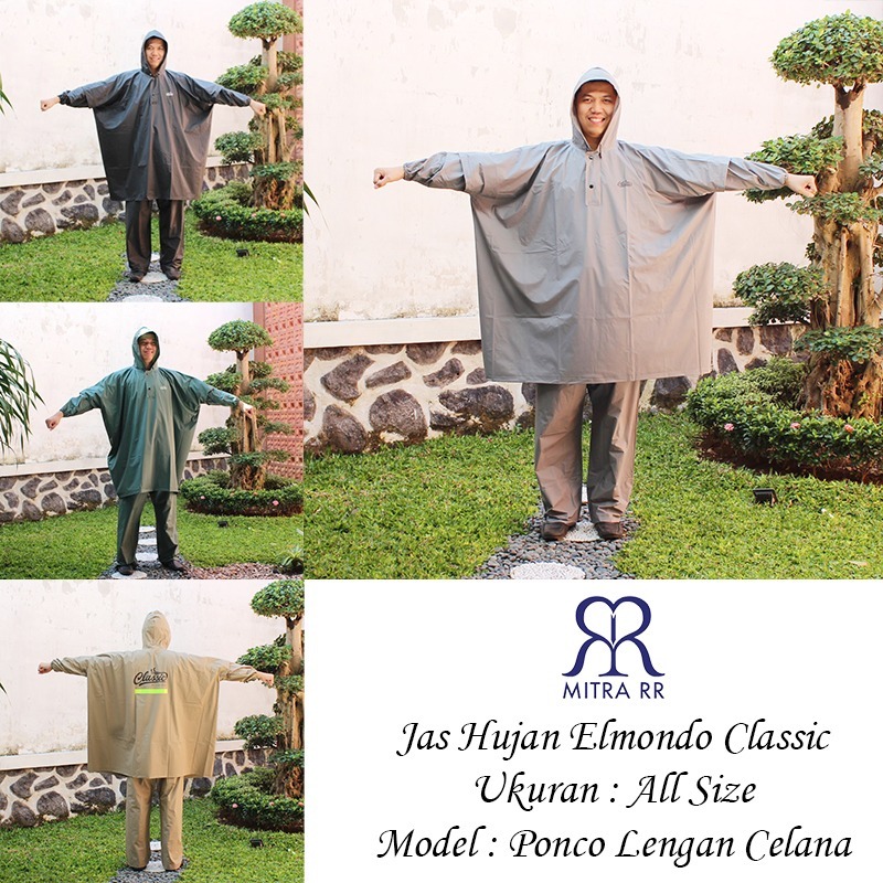 Jual Jas Hujan Poncho Lengan Celana Elmondo Classic Jas Hujan