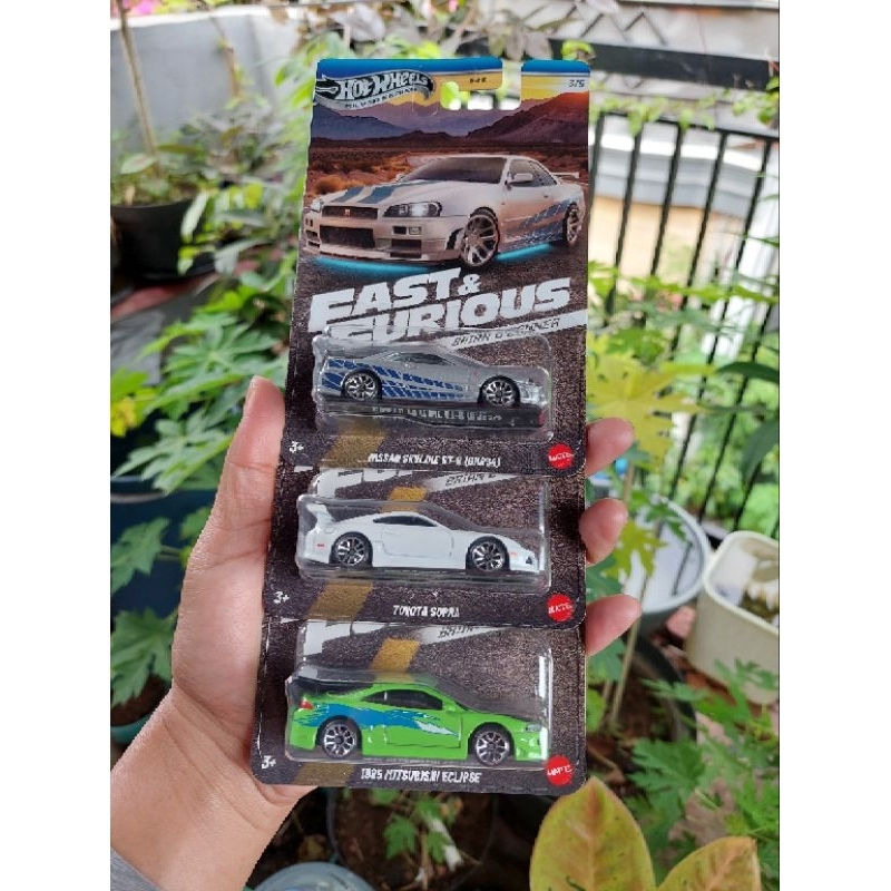 Jual Paket Hot Wheels R34 Supra Putih Eclipse Fast And Furious