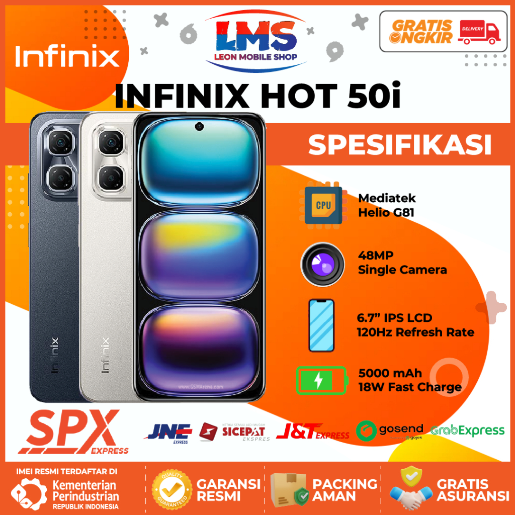 Jual Infinix Hot 50i NFC 6GB 128GB Garansi Resmi 1 Tahun Shopee