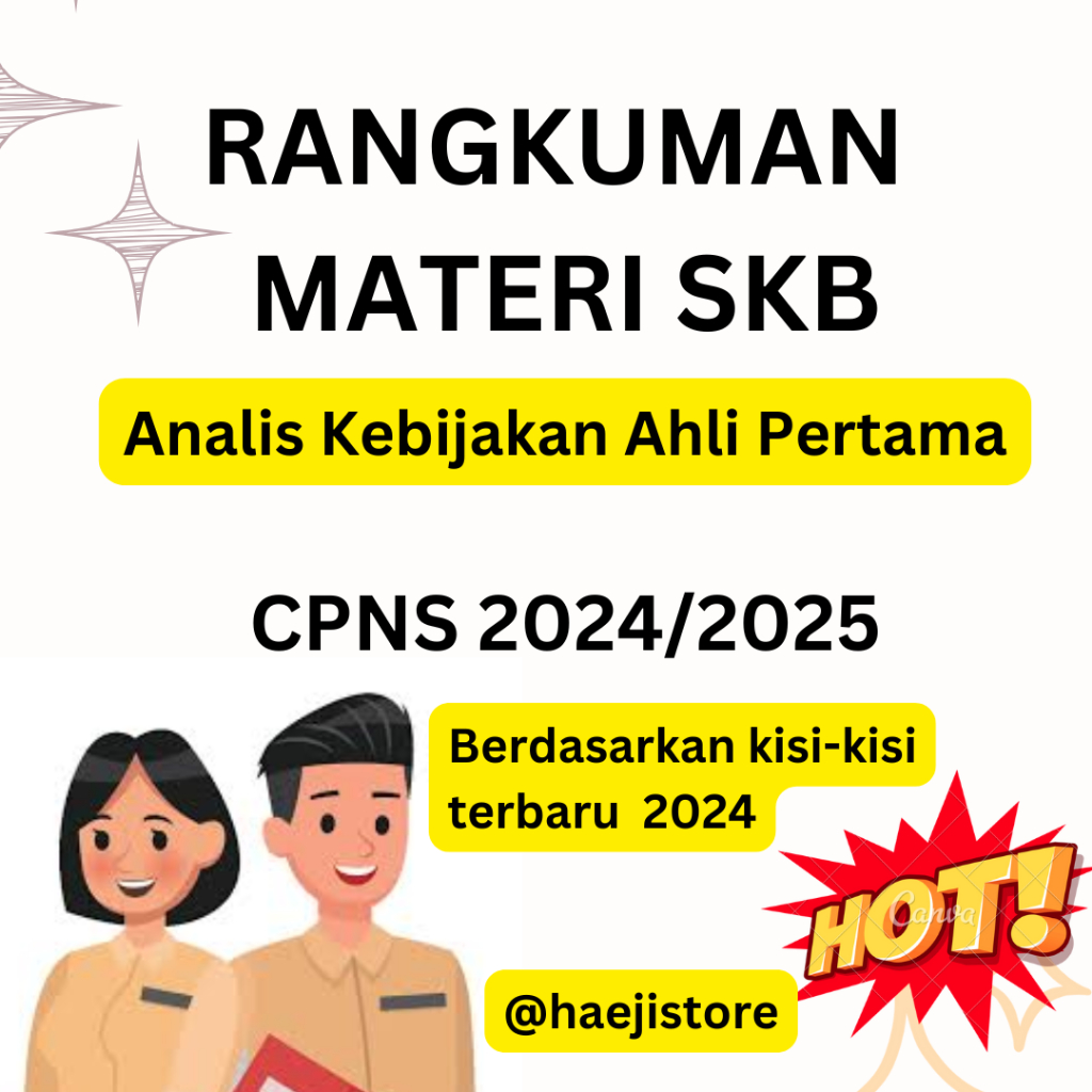 Jual RANGKUMAN MATERI SKB CPNS 2024 Analis Kebijakan Ahli Pertama