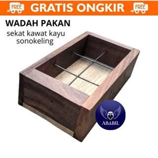 Jual Tempat Wadah Pakan Burung Kayu Sono Keling Shopee Indonesia