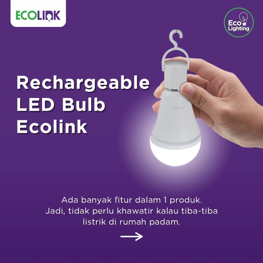 Jual Lampu LED Emergency Rechargeable Ecolink By Philips 8W 11W AC DC