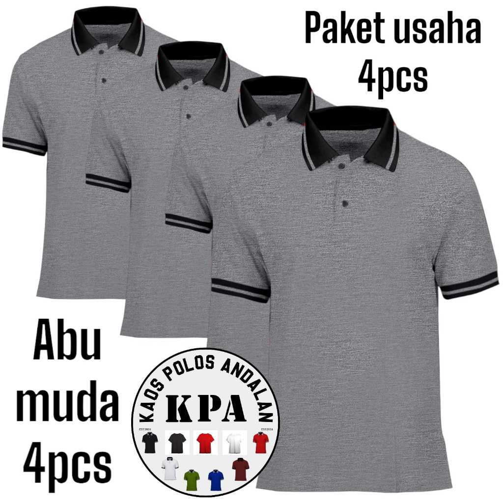 Jual Kaos Polos Andalan Paket Pcs Kaos Polo Shirt Polos Hitam Putih