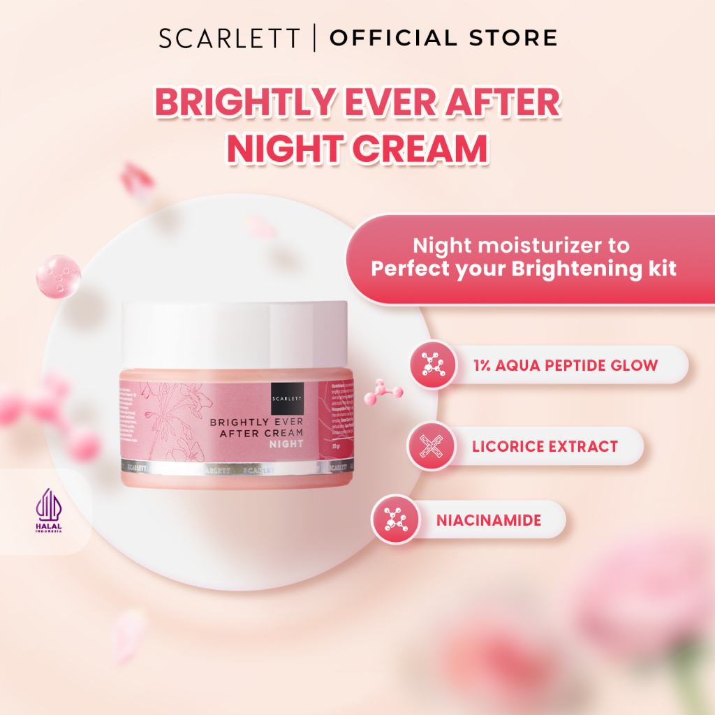 Jual Scarlett Brightly Ever After Day Cream Night Cream Gr