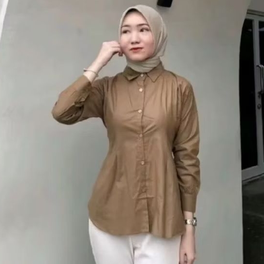 Jual Atasan Wanita Top Luna Sleeve Blouse Kemeja Wanita Exclusive