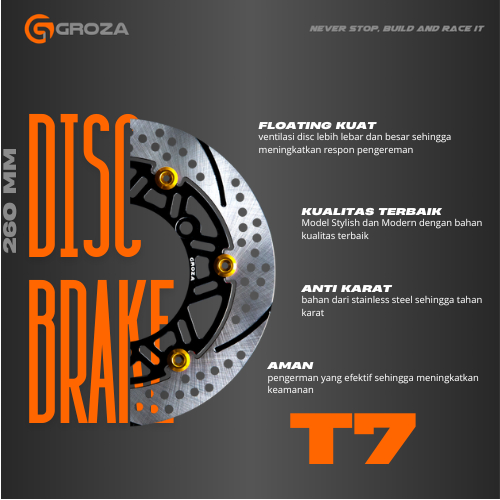 Jual GROZA DISC BRAKE PIRINGAN FLOATING 260MM T7 NMAX OLD NMAX NEW