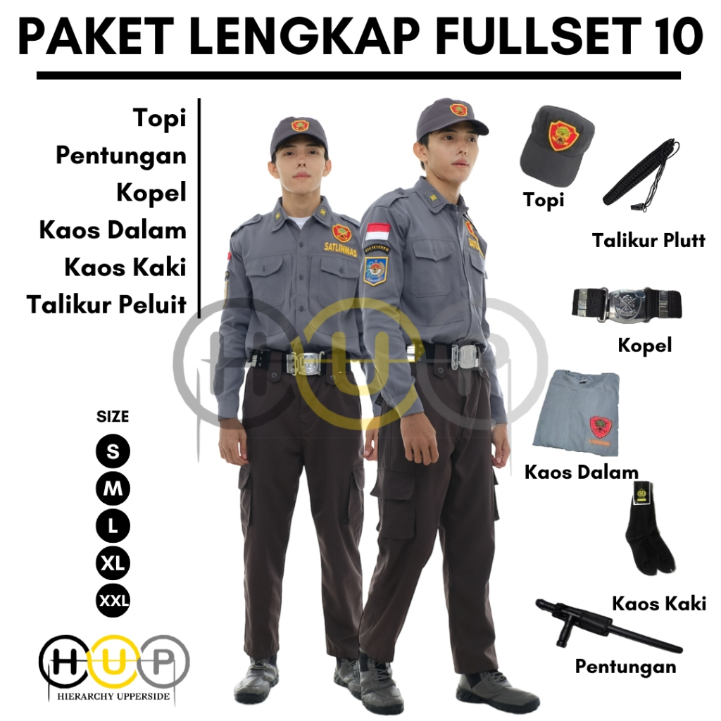 Jual SERAGAM LINMAS TERBARU LENGKAP BAJU PDL SATLINMAS 2024 BARU PERSET