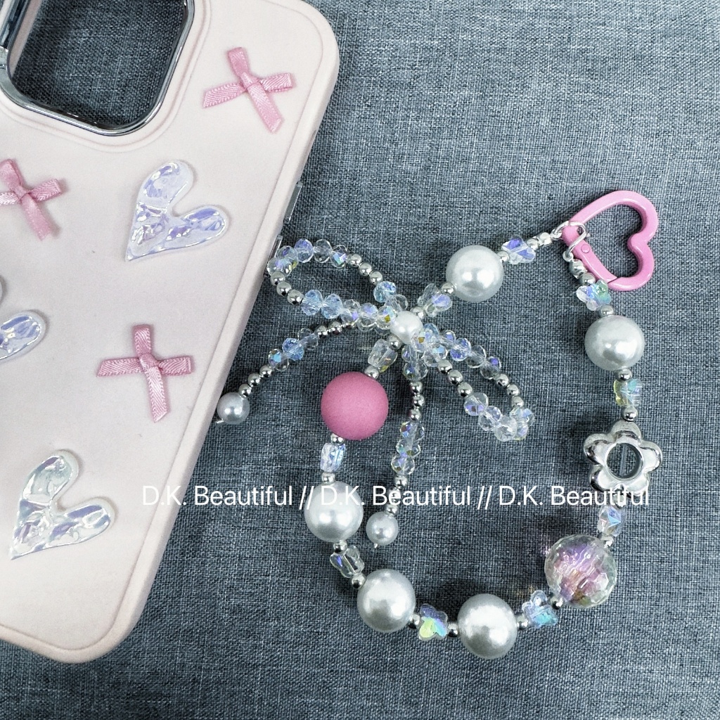 Jual D K Crystal Coquette Phone Strap Gantungan Hp Coquette Impor