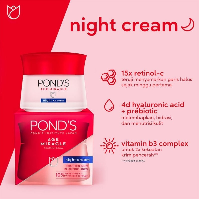 Jual Exp 2025 PONDS Age Miracle Night Cream 10g Shopee Indonesia