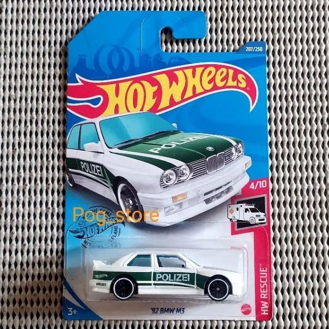 Jual Hot Wheels 2020 92 BMW M3 White Polizei Shopee Indonesia
