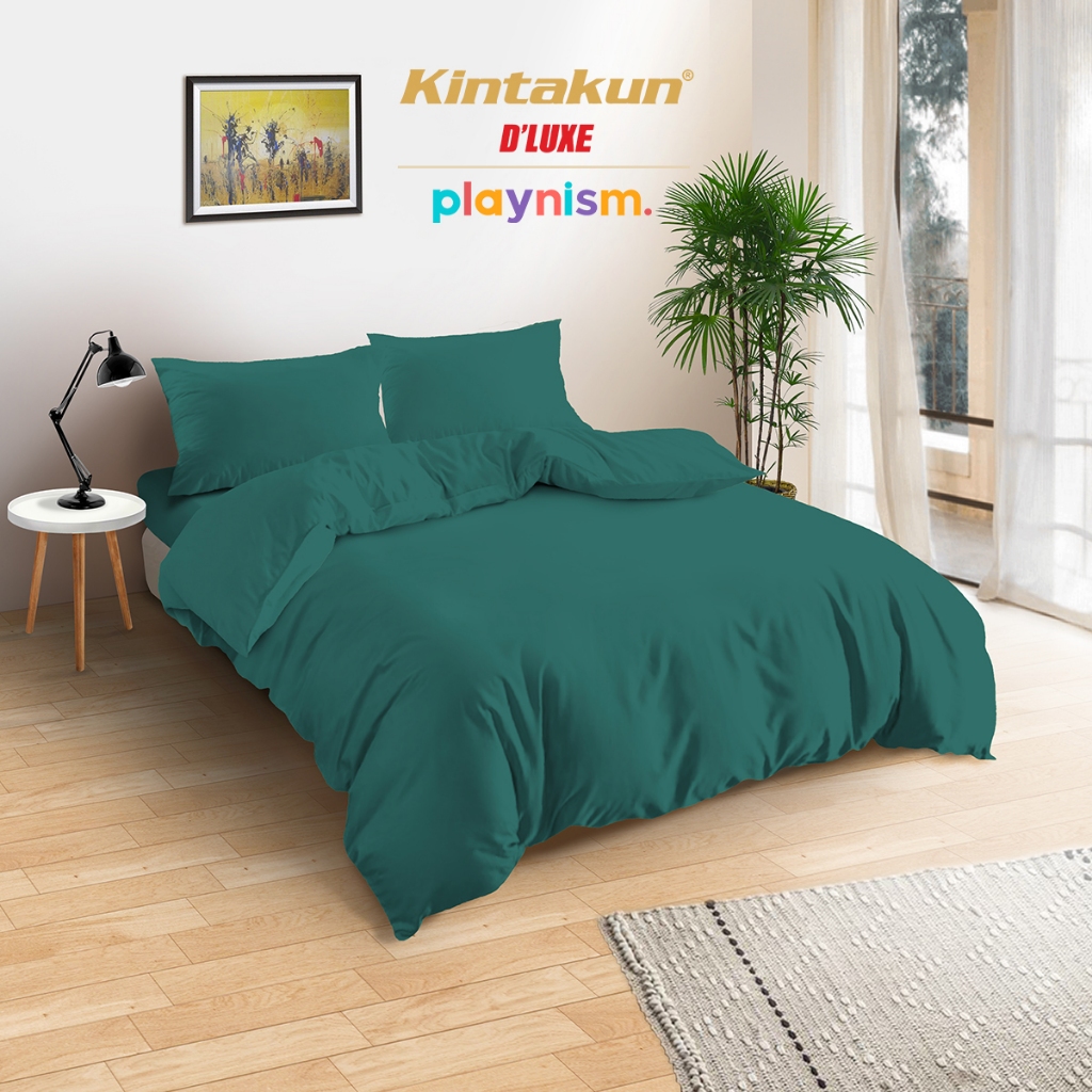 Jual Kintakun Bed Cover Set Polos Fitted 180 X 200 King Dluxe