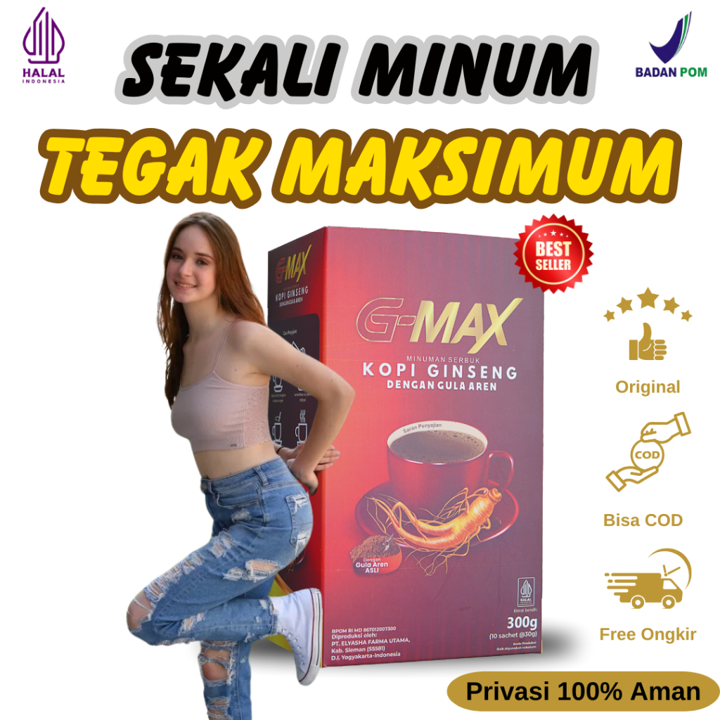 Jual Minuman Kopi Gmax Original Kopi Stamina Priakuat Tahan Lebih