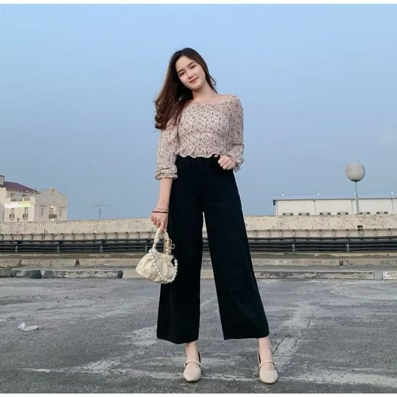 Jual Mozza Pants Celana Kulot Jeans Wanita Kekinian Shopee Indonesia