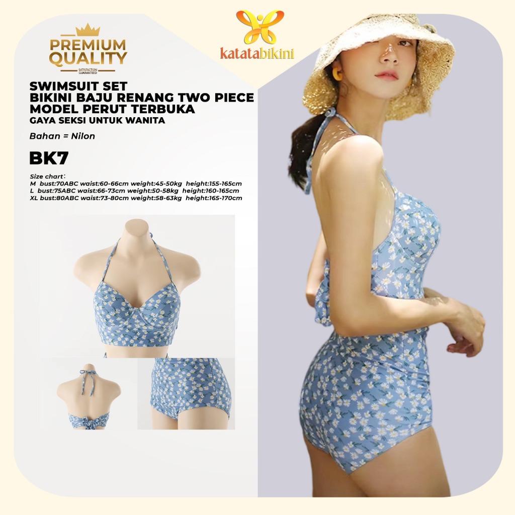 Jual Katata Swimsuit Set Bikini Baju Renang Two Piece Model Perut