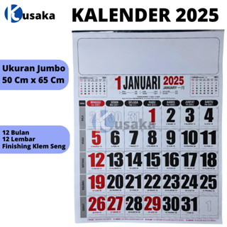 Jual Kalender Dinding 2025 Ukuran Jumbo Besar 50x62 Cm Calendar 2025