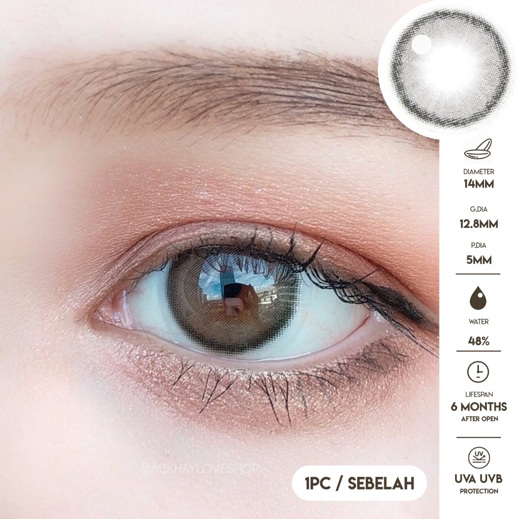 Jual 1pc MIKHAYLOVE Softlens Idol Roze Nude Brown Princess