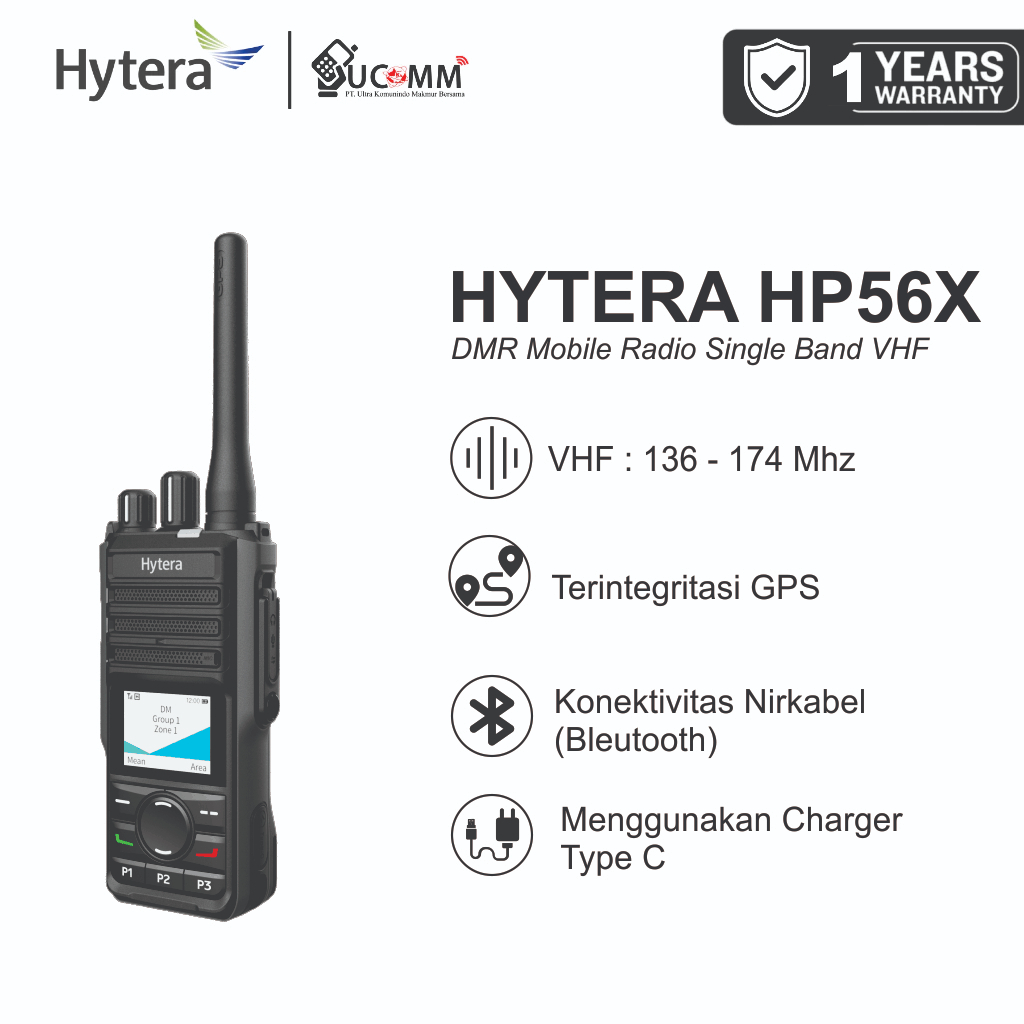 Jual Hytera Hp X Ht Digital Dmr Single Band Vhf Type C Original