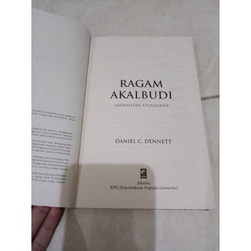 Jual Buku Ragam Akalbudi Memahami Kesadaran Daniel C Dennett