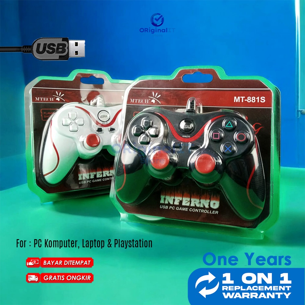 Jual Gamepad Inferno Single Getar Stik Joystik Pc Komputer Laptop