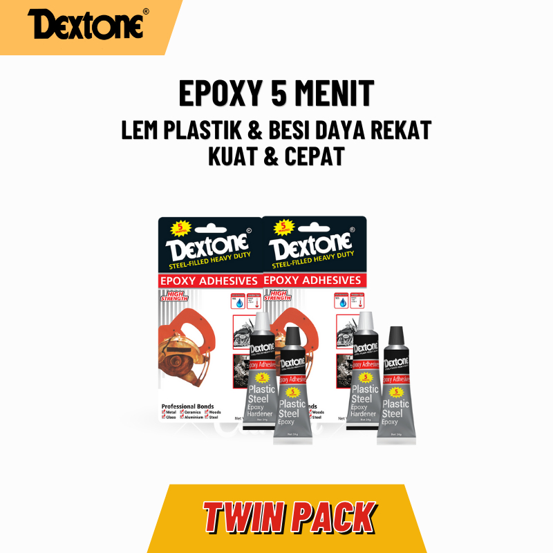 Jual Lem Besi Epoxy 5 Menit DEXTONE 48 Gr Twin Pack Shopee Indonesia