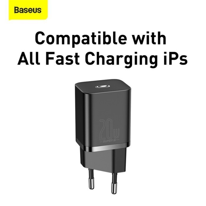 Jual Charger Baseus Super SI Quick Charger 20W Set Kabel USB C To