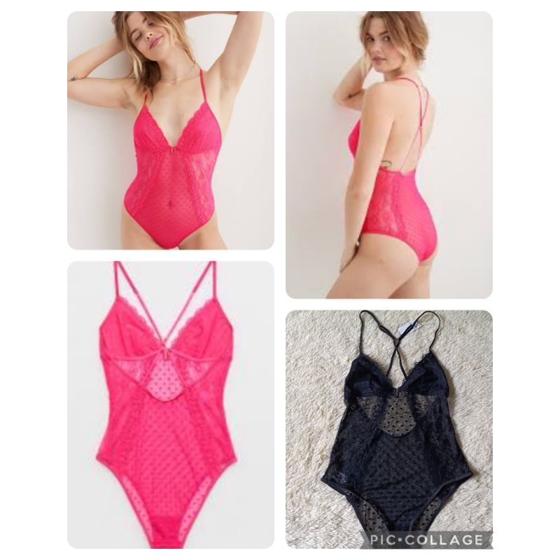 Jual Lingerie Bodysuit Sexy Lace Branded Export By Aerie Shopee Indonesia