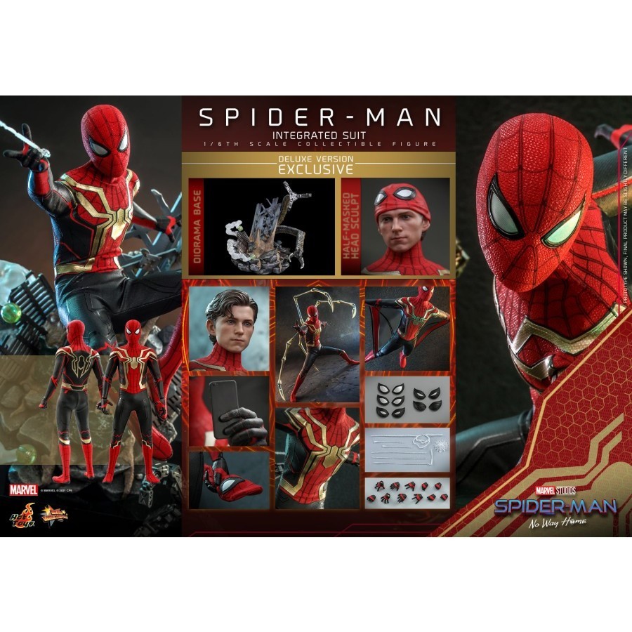 Jual Hot Toys Spiderman Integrated Suit No Way Home Deluxe MMS 624