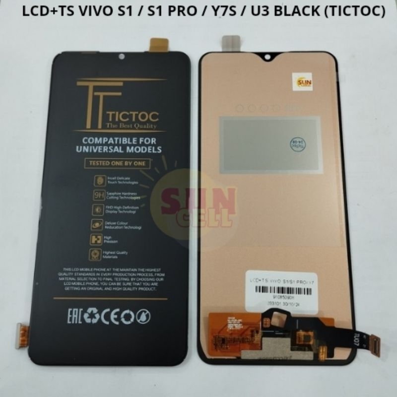 Jual LCD TS VIVO S1 S1 PRO Y7S U3 BLACK TICTOC OLED