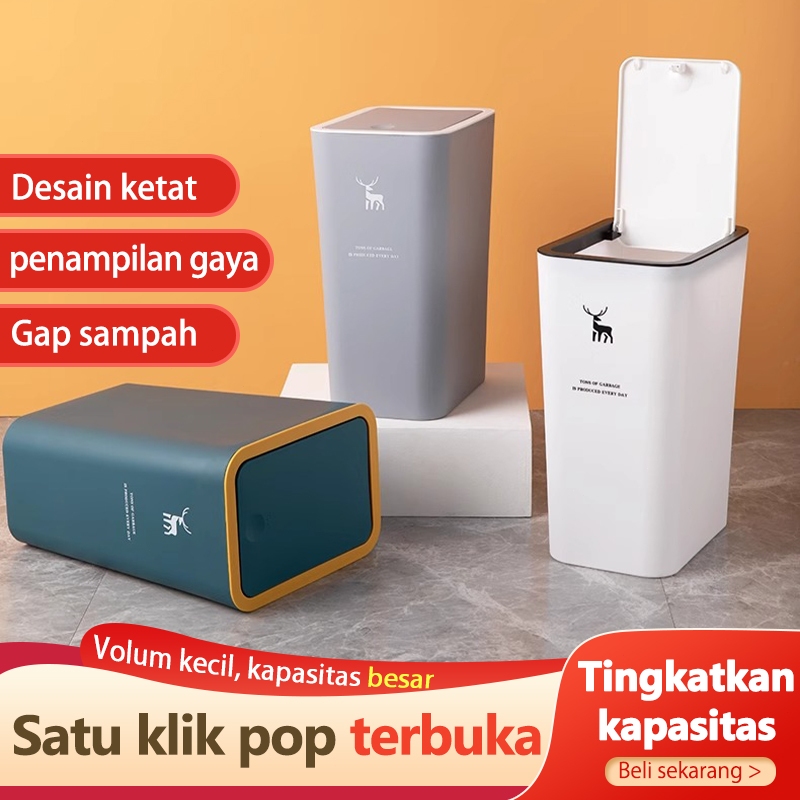 Jual Enhaode Tong Sampah Plastik Tertutup Minimalis Tempat Sampah