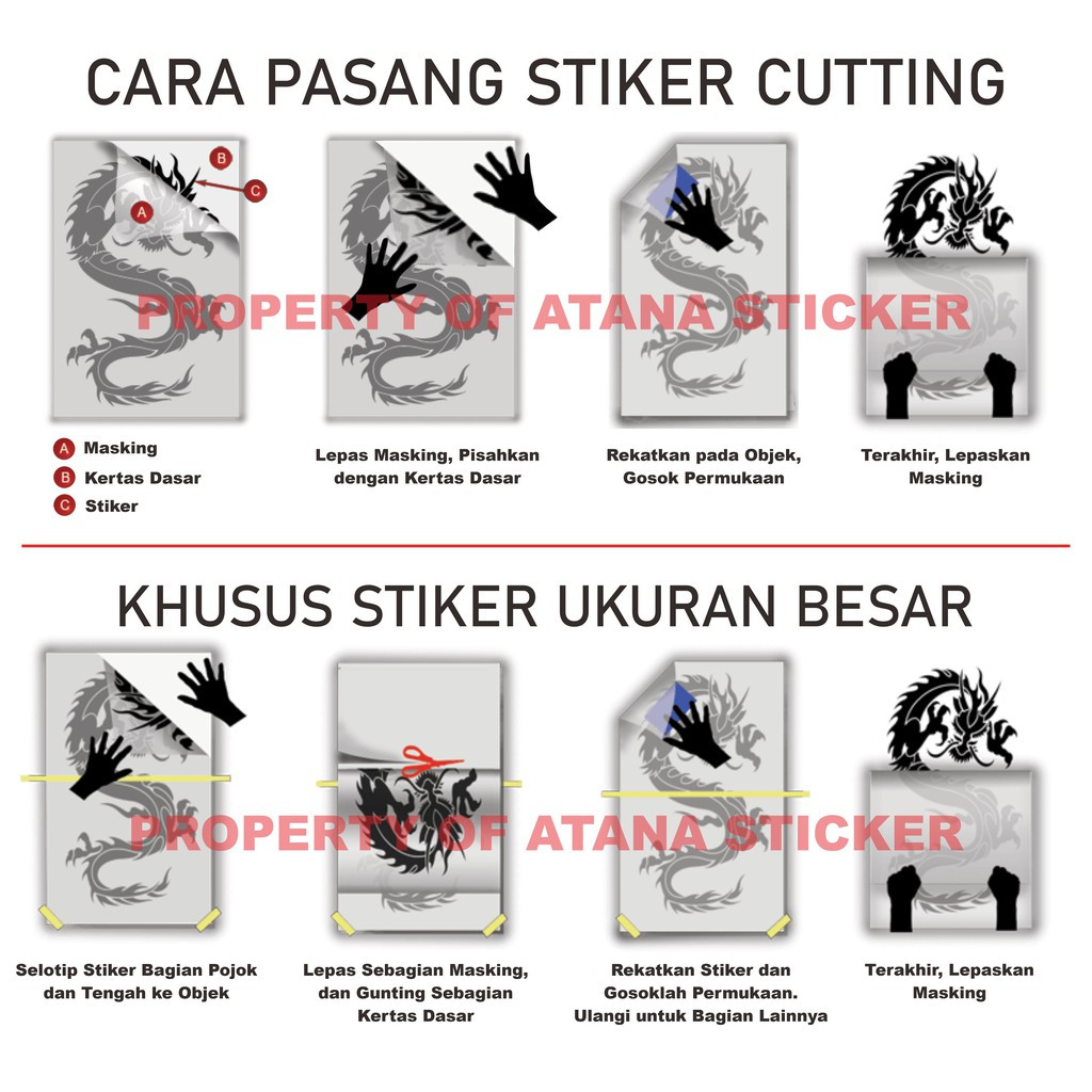 Jual Sticker Printcut Warning Prosedur Peringatan Motor Honda Informasi