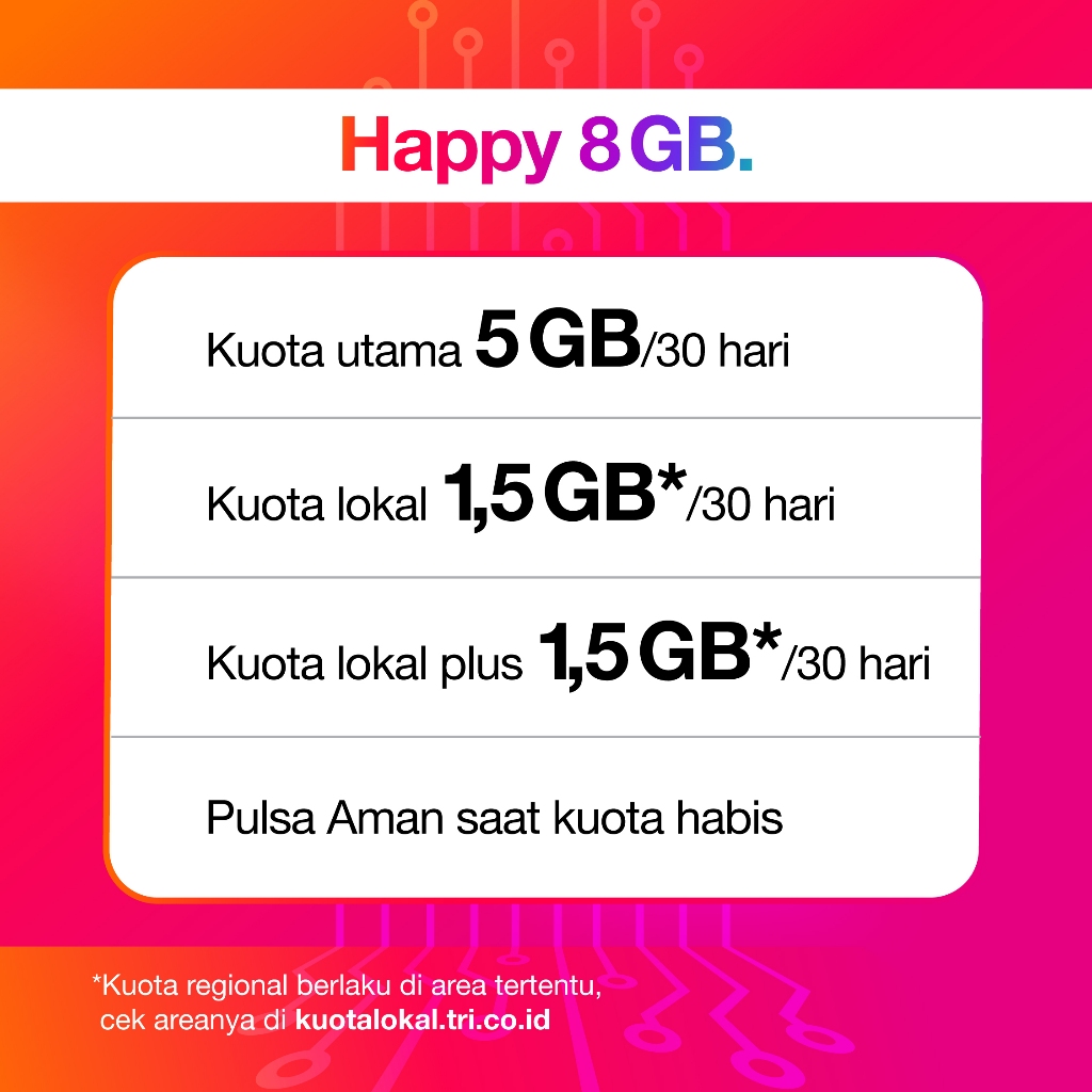 Jual ESIM Perdana Tri Happy 8GB Shopee Indonesia