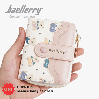 Jual BAELLERRY N8341 Dompet Wanita Lipat Bahan Kulit PU Motif Teddy