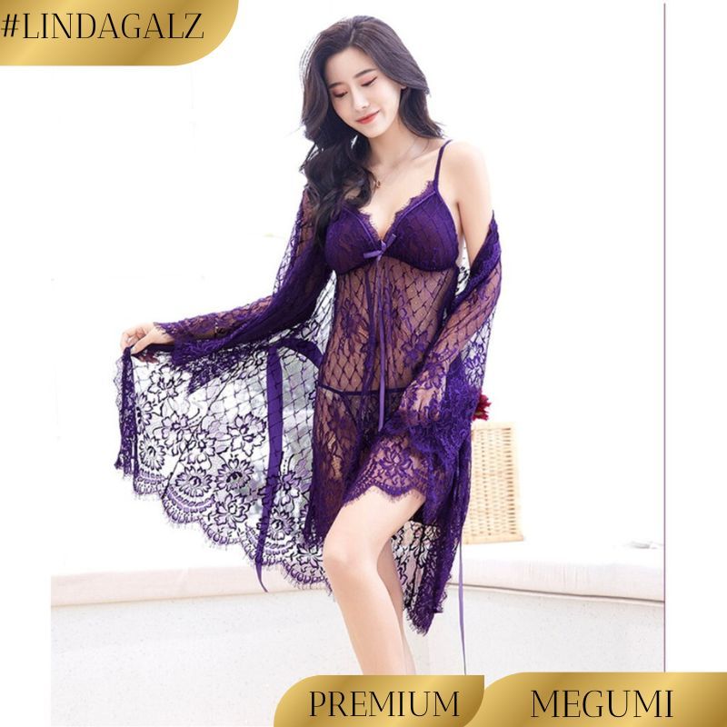 Jual LindaGalz MEGUMI Sexy Lingerie Big Size Jumbo Baju Tidur Sexy 3036