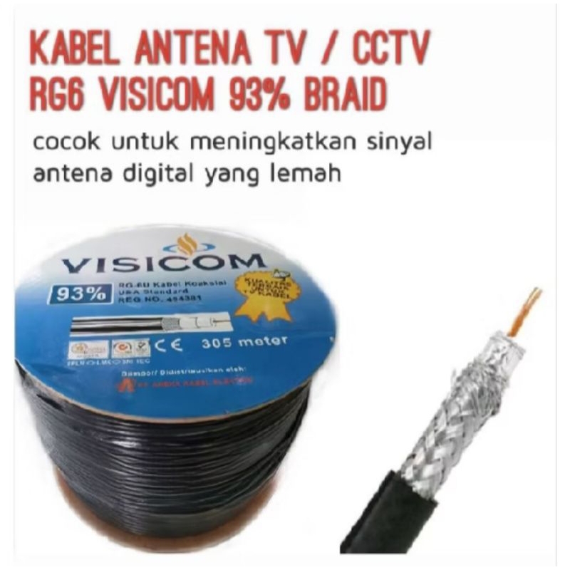 Jual Kabel Antena Tv Kabel Parabola Kabel Tv Visicom Rg U Rg U Coaxial