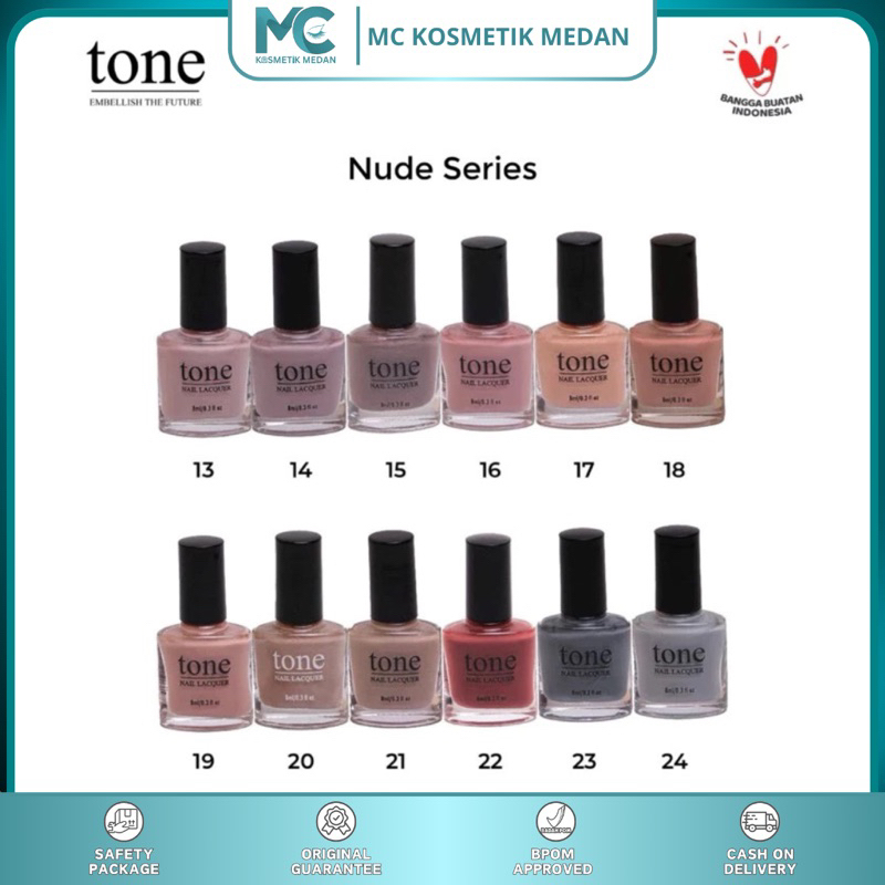 Jual TONE NAIL LACQUER Nude Series 13 24 Kutek Shopee Indonesia