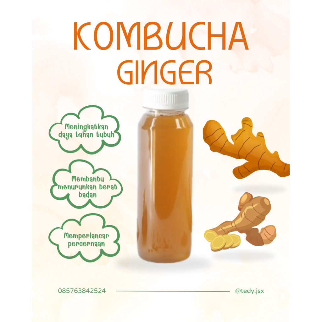 Jual Kombucha Jahe Teh Fermentasi Ukuran Ml Shopee Indonesia