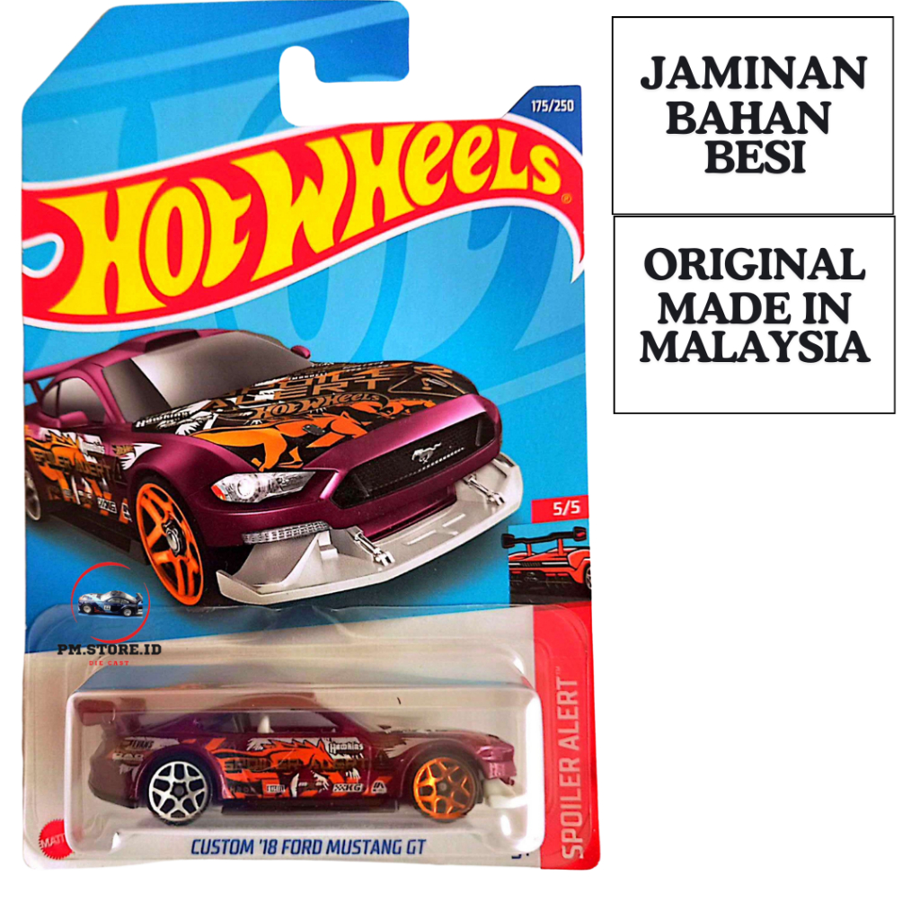 Jual Hot Wheels Custom 18 Ford Mustang GT Coklat Corak Shopee Indonesia