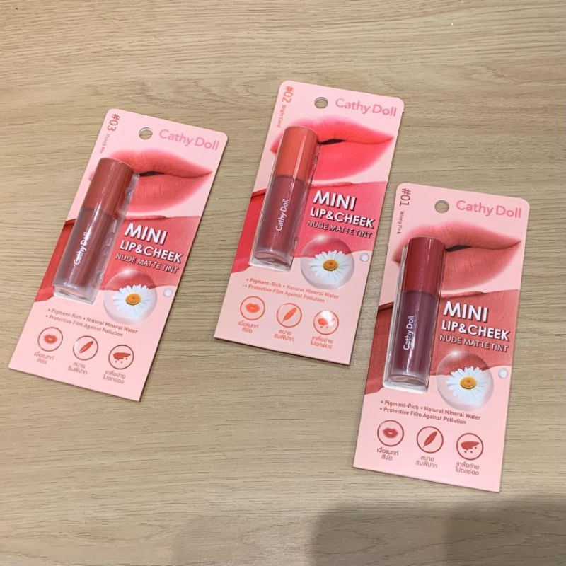 Jual Cathy Doll Mini Lip Cheek Nude Matte Tint Shopee Indonesia