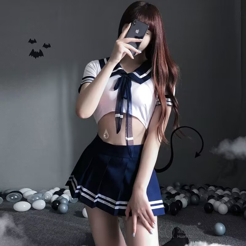 Jual Dezenna Set Lingerie Wanita Cosplay Seragam Sexy Uniform Mini