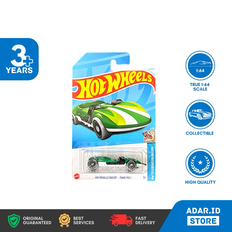 Jual HOT WHEELS HW BRAILLE RACER TWIN MILL HW CELEBRATION RACERS