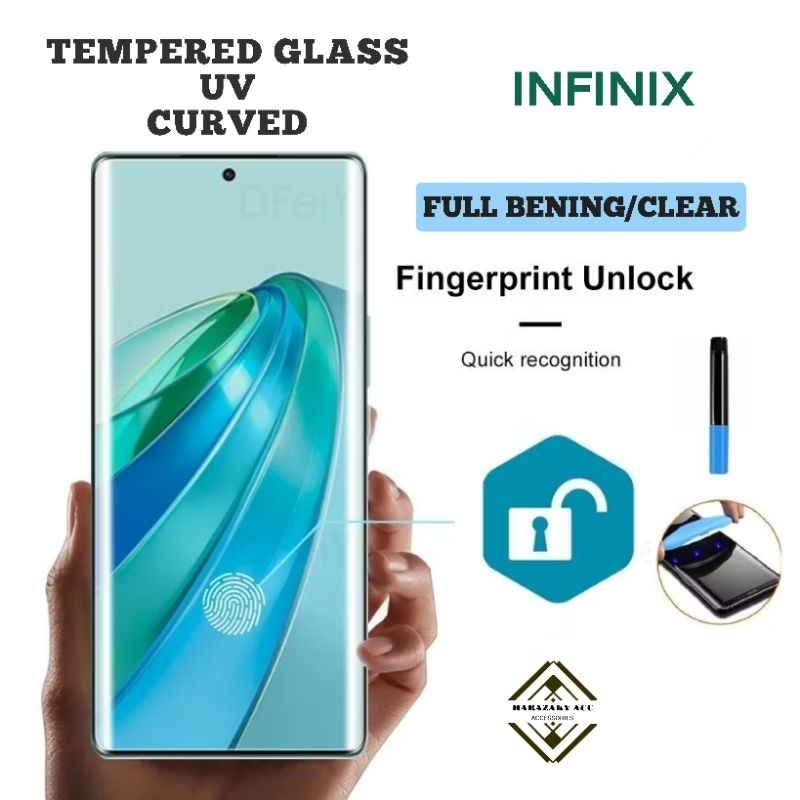 Jual TEMPERED GLASS UV BENING INFINIX HOT PRO G PLUS NOTE