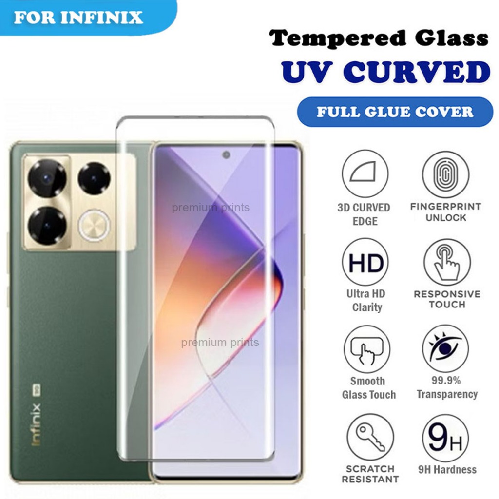 Jual Tempered Glass Bening UV Curved Infinix Note Pro S S Hot