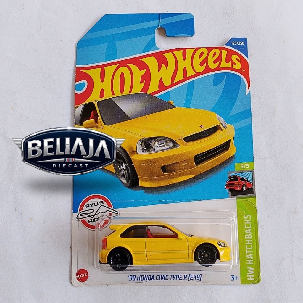 Jual HOT WHEELS 99 HONDA CIVIC TYPE R EK9 YELLOW HW HATCHBACK Shopee