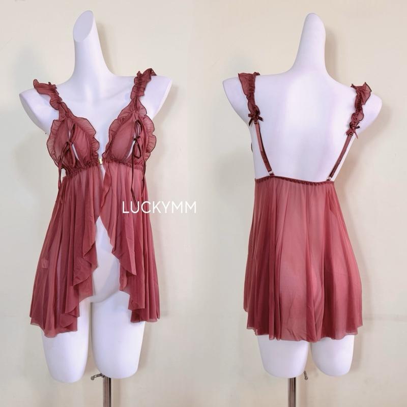 Jual Luckymm Sexy Lingerie Dress Transparan Baju Tidur Lingerie