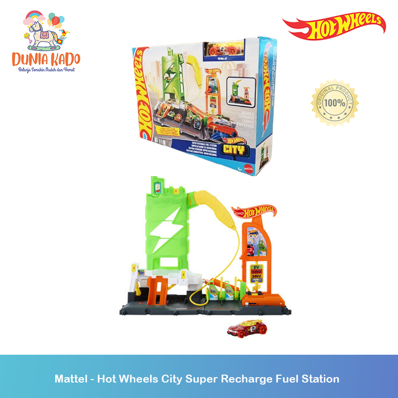 Jual Hot Wheels City Super Recharge Fuel Station Track Playset